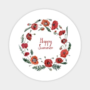 Happy Summer Wreath Magnet